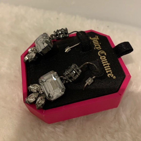 Juicy Couture Rhinestone Drop Earrings - Picture 2 of 5